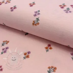 Pamutvászon FLANNEL Flowers light pink