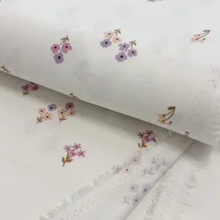 Pamutvászon FLANNEL Flowers white