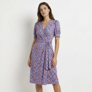 Viszkóz RADIANCE Abstract purple digital print