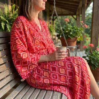 Viszkóz RADIANCE Abstract red digital print