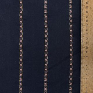 Pamutvászon JACQUARD DOBBY navy
