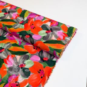 Viszkóz ECOVERO Flowers multi digital print