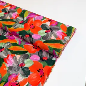 Viszkóz ECOVERO Flowers multi digital print
