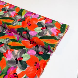 Viszkóz ECOVERO Flowers multi digital print