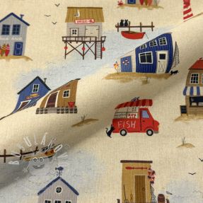 Dekorációs anyag Village Harbour Life digital print