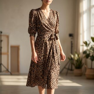 Pamutvászon VISCOSE Animal skin digital print