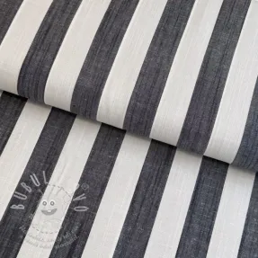 Viszkóz YARN DYED Stripes BIG navy