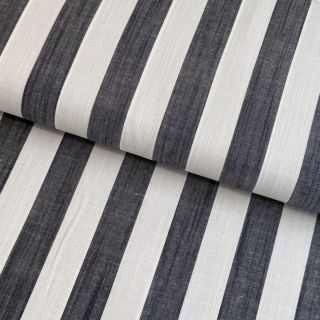 Viszkóz YARN DYED Stripes BIG navy