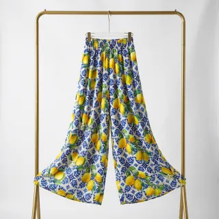 Pamutvászon VISCOSE Lemons digital print