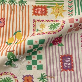 Dekorációs anyag Linenlook Pura Vida Patch digital print