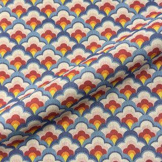 Dekorációs anyag Linenlook Graphic Flower Scale digital print