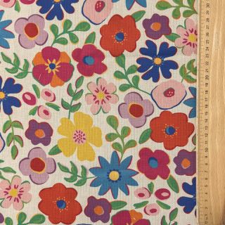 Dekorációs anyag Linenlook Flower Fiesta Field digital print