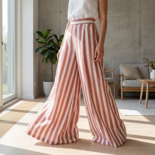 Viszkóz YARN DYED Stripes BIG orange