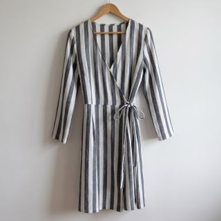 Viszkóz YARN DYED Stripes BIG navy