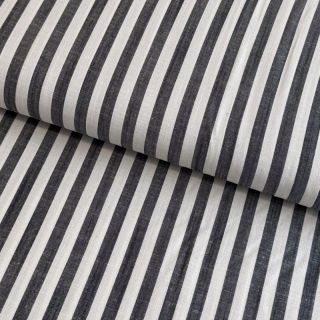 Viszkóz YARN DYED Stripes SMALL navy