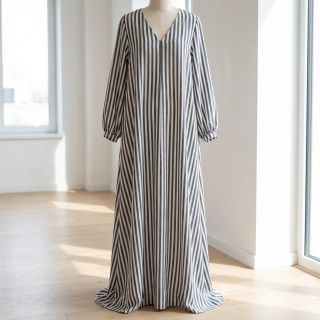 Viszkóz YARN DYED Stripes SMALL navy