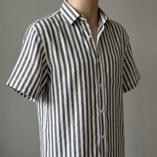 Viszkóz YARN DYED Stripes SMALL navy