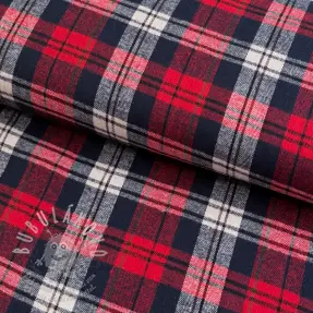 Scottish Check YARN DYED BRUSHED Atlas red
