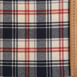 Pamutvászon YARN DYED BRUSHED Check Mia navy