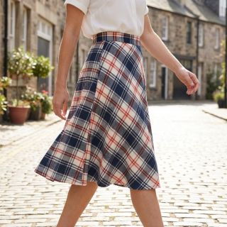 Pamutvászon YARN DYED BRUSHED Check Mia navy