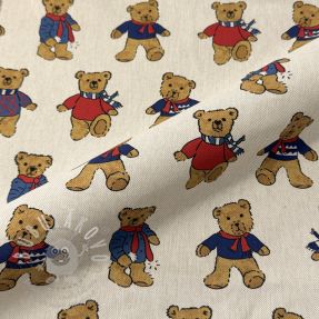 Dekorációs anyag Linenlook Teddy Bear Cosy digital print