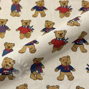 Dekorációs anyag Linenlook Teddy Bear Cosy digital print