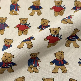 Dekorációs anyag Linenlook Teddy Bear Cosy digital print