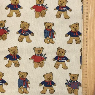 Dekorációs anyag Linenlook Teddy Bear Cosy digital print