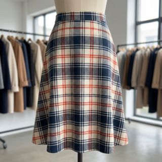 Pamutvászon YARN DYED BRUSHED Check Mia navy