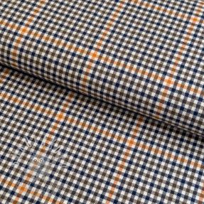 Pamutvászon YARN DYED BRUSHED Check Mike ecru