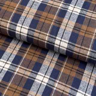 Scottish Check YARN DYED BRUSHED Atlas brown