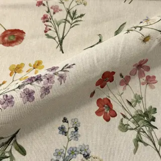 Dekorációs anyag Linenlook Delicate Floral Field digital print