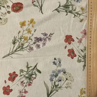 Dekorációs anyag Linenlook Delicate Floral Field digital print