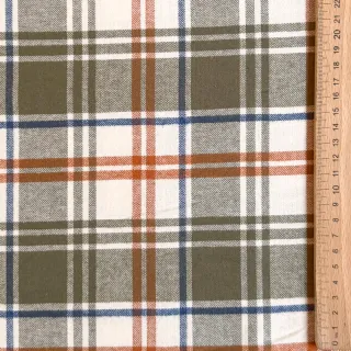 Pamutvászon YARN DYED BRUSHED Check Mia olive