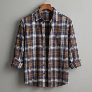 Scottish Check YARN DYED BRUSHED Atlas brown