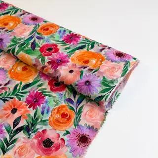 Viszkóz RADIANCE Flowers Lirie digital print