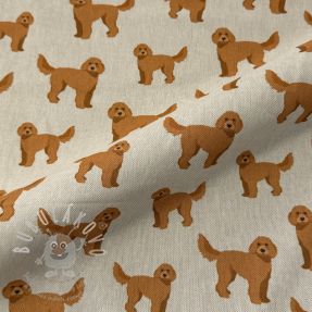 Dekorációs anyag Linenlook Labradoodle Dog Love digital print