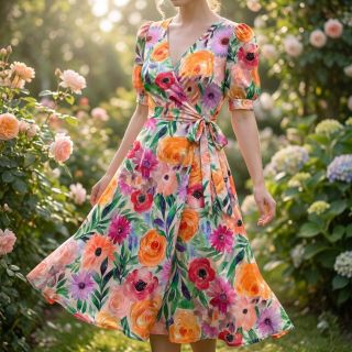 Viszkóz RADIANCE Flowers Lirie digital print