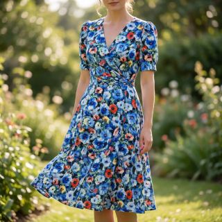 Viszkóz RADIANCE Flower design A digital print