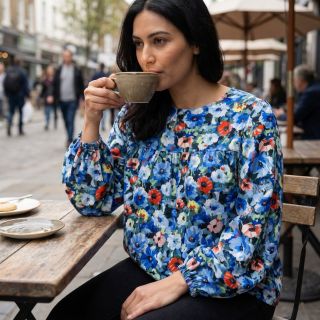 Viszkóz RADIANCE Flower design A digital print