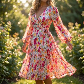 Viszkóz DOBBY Flowers digital print