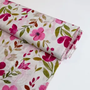 Viszkóz RADIANCE Flowers Conie pink digital print