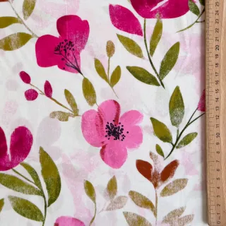 Viszkóz RADIANCE Flowers Conie pink digital print