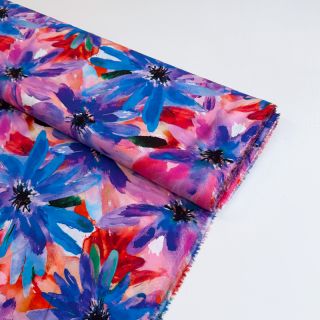 Viszkóz ECOVERO Flowers design D digital print