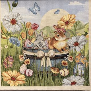 Dekorációs anyag GOBELIN PREMIUM Floral Easter Bunny PANEL