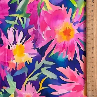 Viszkóz SATIN Flowers Danna digital print