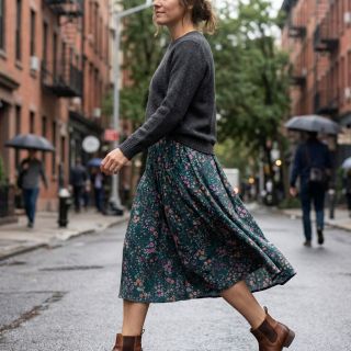 Viszkóz ECOVERO Flowers Galia green