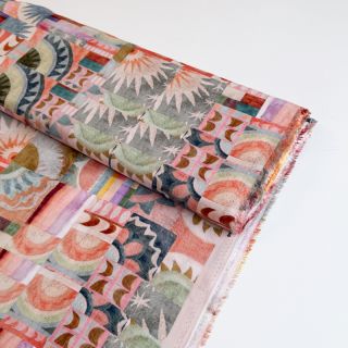 Viszkóz ECOVERO Abstract multi digital print