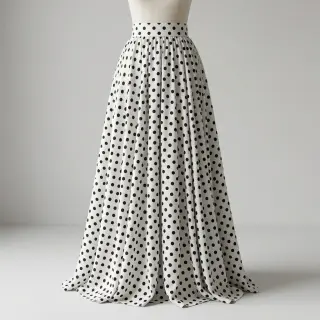 Viszkóz RADIANCE Polka dot white