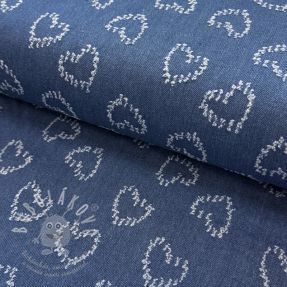 JEANS DENIM JACQUARD Hearts